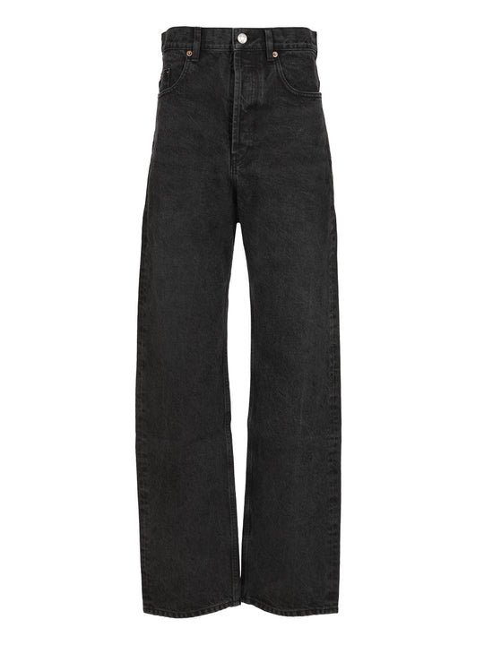 Carrot-Fit Jeans Trousers Black