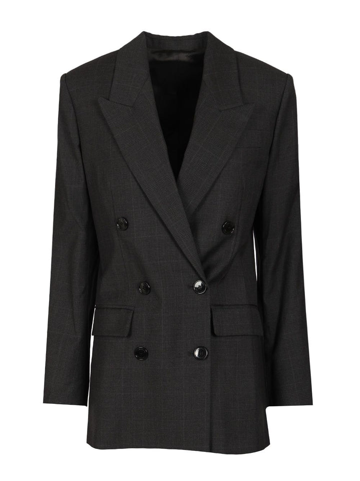 Isabel Marant Jevima Wool Prince Of Wales Suit Jacket Jackets - Grey | 1c131d90c6a7dd429ce99cc28f9a372b460724b0