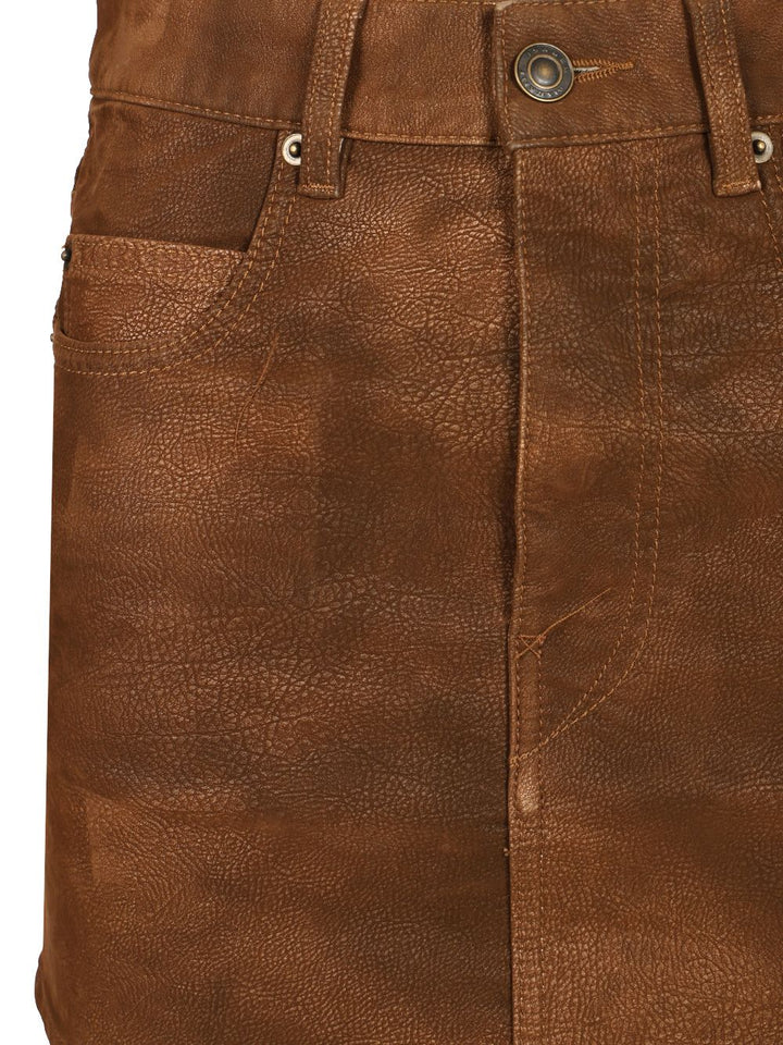 Marant Etoile Kimmy Mini Skirt Skirts - Brown | d7c80a663c8f7437d52b5f6bd75c34664fbc2c1e
