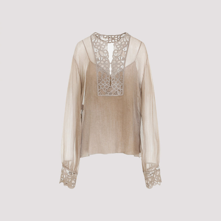 Ermanno Scervino Blouse - Brown | f15448024785b6ecb4fdf278c1f2acbb46084717