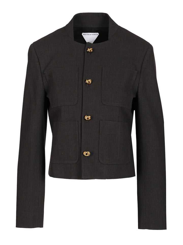 Bottega Veneta Lightweight Cotton Jacket Jackets - Grey | a5450521a1053c9c038eb448aa542dbc3799d6cd