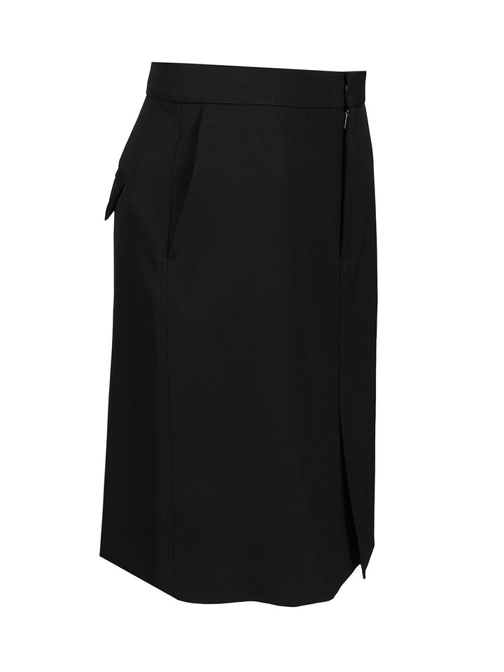 Bottega Veneta Wool Midi Skirt Skirts - Black | 128982712e8ce9e86a4bd0354a4486250d2b2fd8