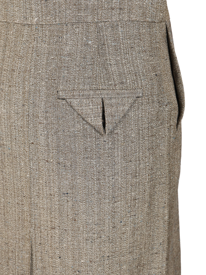 Bottega Veneta Midi Skirt In Viscose And Silk Skirts - Grey | c0ce1bcbf8675aeaeb2be8e897fb48da064263aa