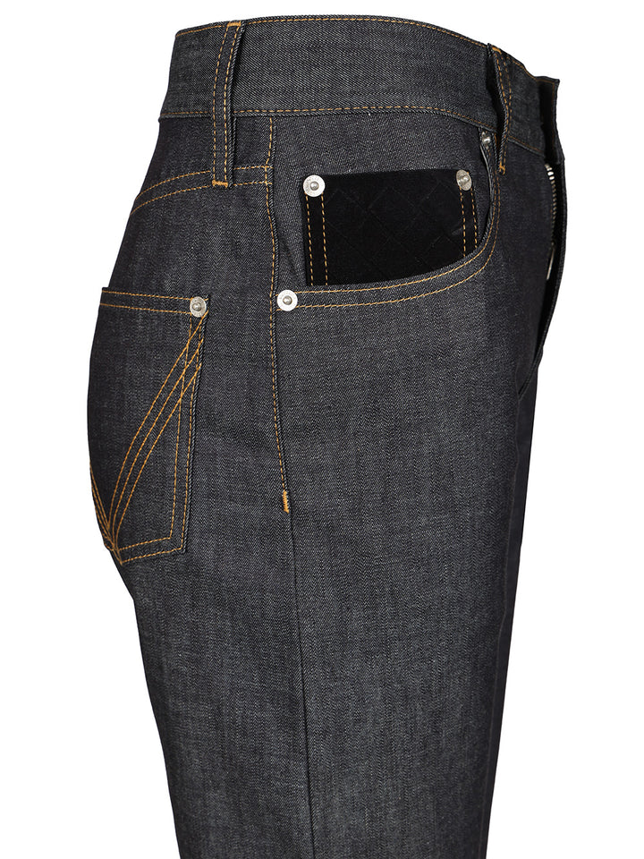 Bottega Veneta With Woven Pocket Jeans - Blue | 927ef41ad4a96bb745b05a089eb3428a78ff7633