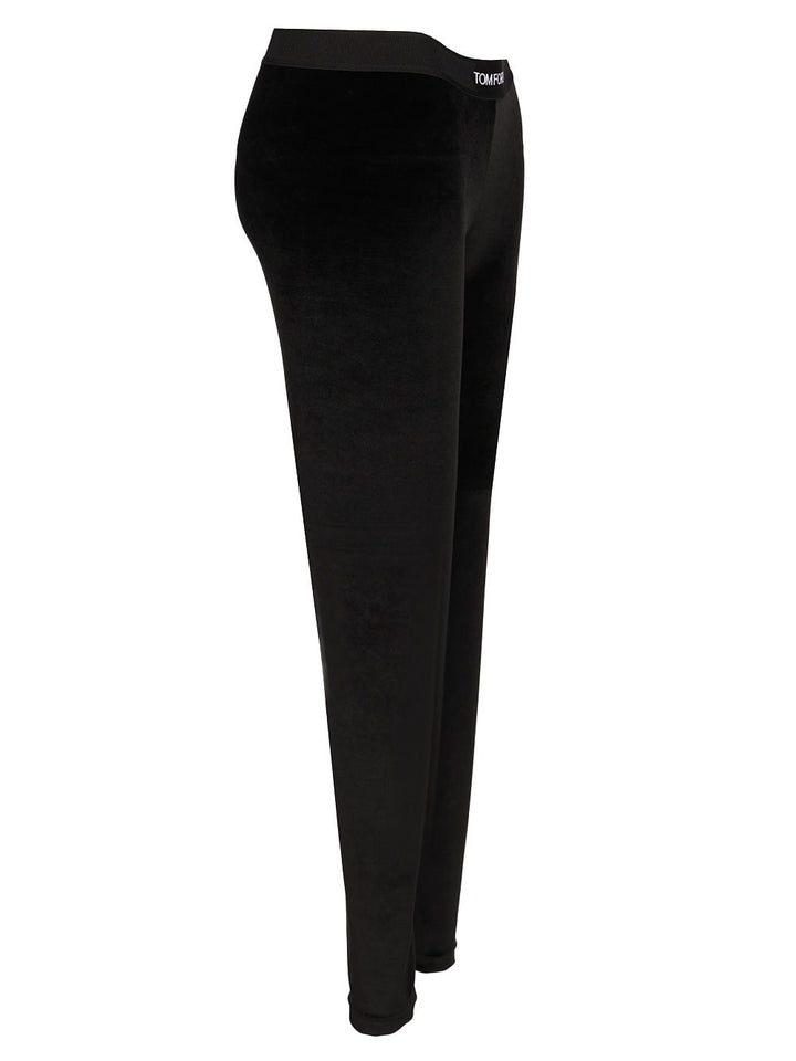 Tom Ford Stretch Logoed Leggings Trousers - Black | 79a732afcc733360a4eb6aeb432266f7baf45001