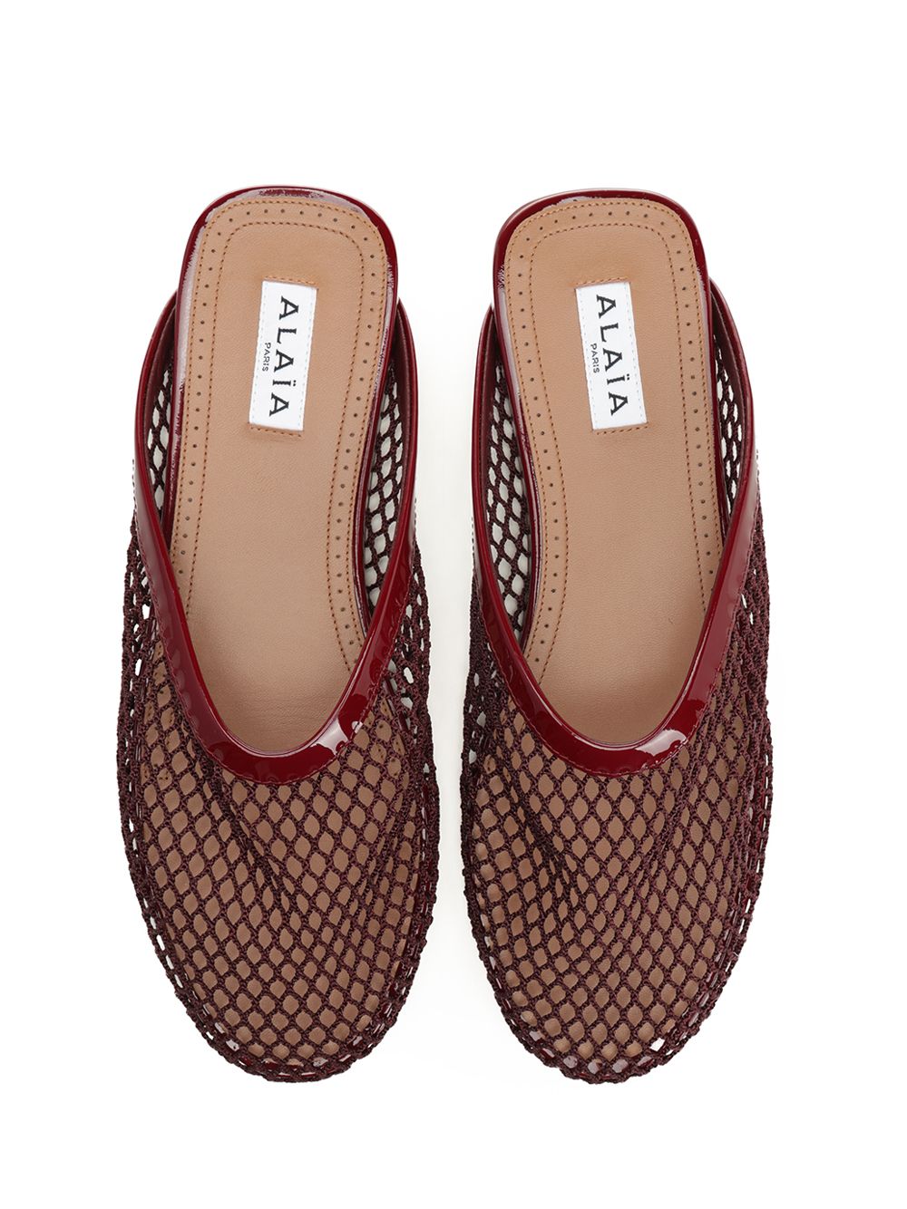 AlaÏA Mesh Flat Mule Scarpe basse - Bordeaux | 9533e0a606f393f60ce0572fa8ca91634448ddbf