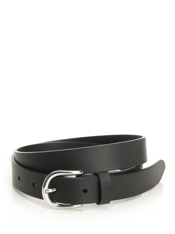 Isabel Marant Zap Leather Belt Belts - Black | 20409cd90ffaa484372e382c430654e4fb09066d