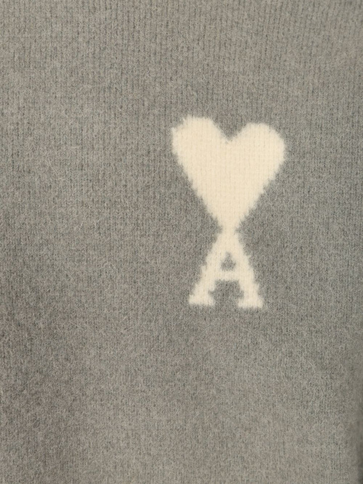 Ami Ami De Coeur Sweater Knitwear - Grey | 463e31af4a2f0083d15951009e6ef24b2a874c44