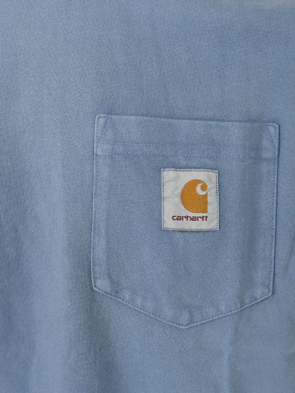 Carhartt Wip S/S Hudson Pocket T-Shirt - Light blue | 51da25df21dc1f365f3069d8996e87737e9b2271