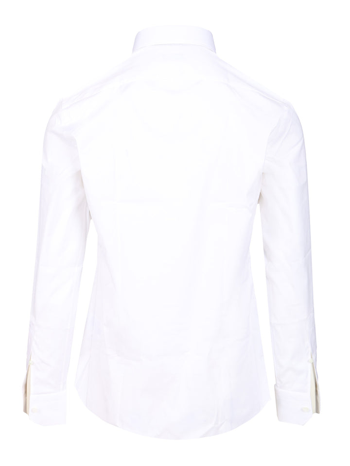 Ermenegildo Zegna Tailored Shirt In Stretch Cotton Shirts - White | fd49082ba4167fb7b23baa35ab217dad73499c24