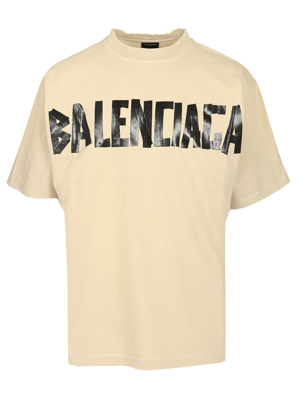 Balenciaga New Tape Type T-Shirt - Beige | f1e7593e4c920f85bd39185ea085d7dcdb409e0b