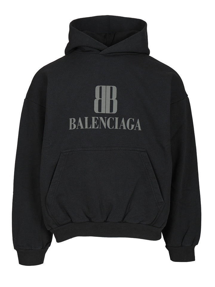 Balenciaga Nano Bb Hoodie Sweatshirts - Black | 7a1b3a903475fccc05773f3820e0b89f8f21629d