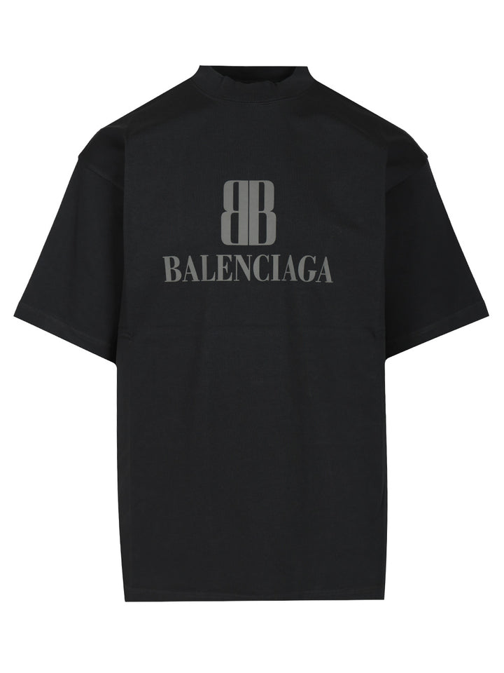 Balenciaga Nano Bb T-Shirt - Black | 982e52a39cf3dcffd1523d23b7dc8f11c9c61b72