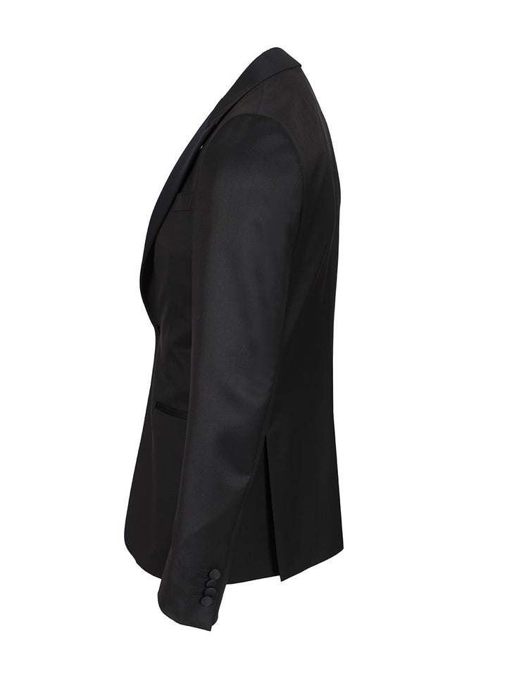 Ermenegildo Zegna Wool And Mohair Tuxedo Dresses - Black | 5716c6d7398090b00c779f89fe7611f20f8bf1d7