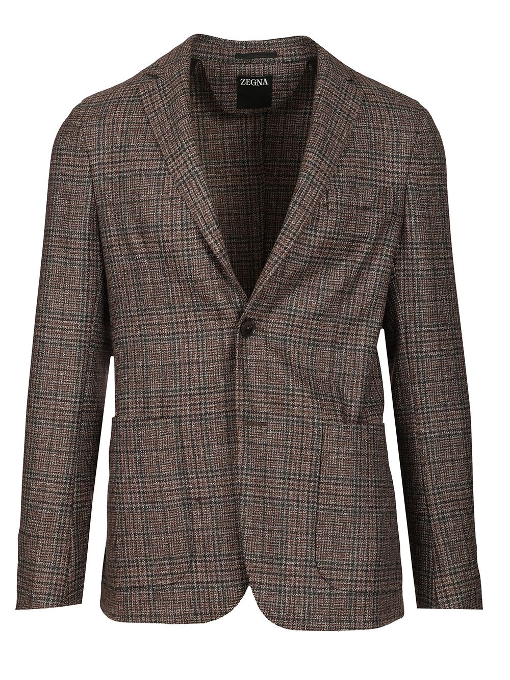Ermenegildo Zegna Prince Of Wales Wool Jacket Jackets - Brown | 33f9437021577d88c430629f2ed1a6fb547146c2