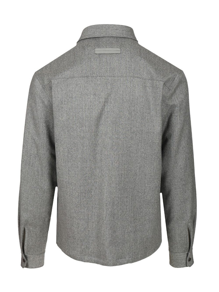 Ermenegildo Zegna Techmerino™ Overshirt Shirts - Grey | 3c017228a5d6b591ca9700d92fe7945b0748697d