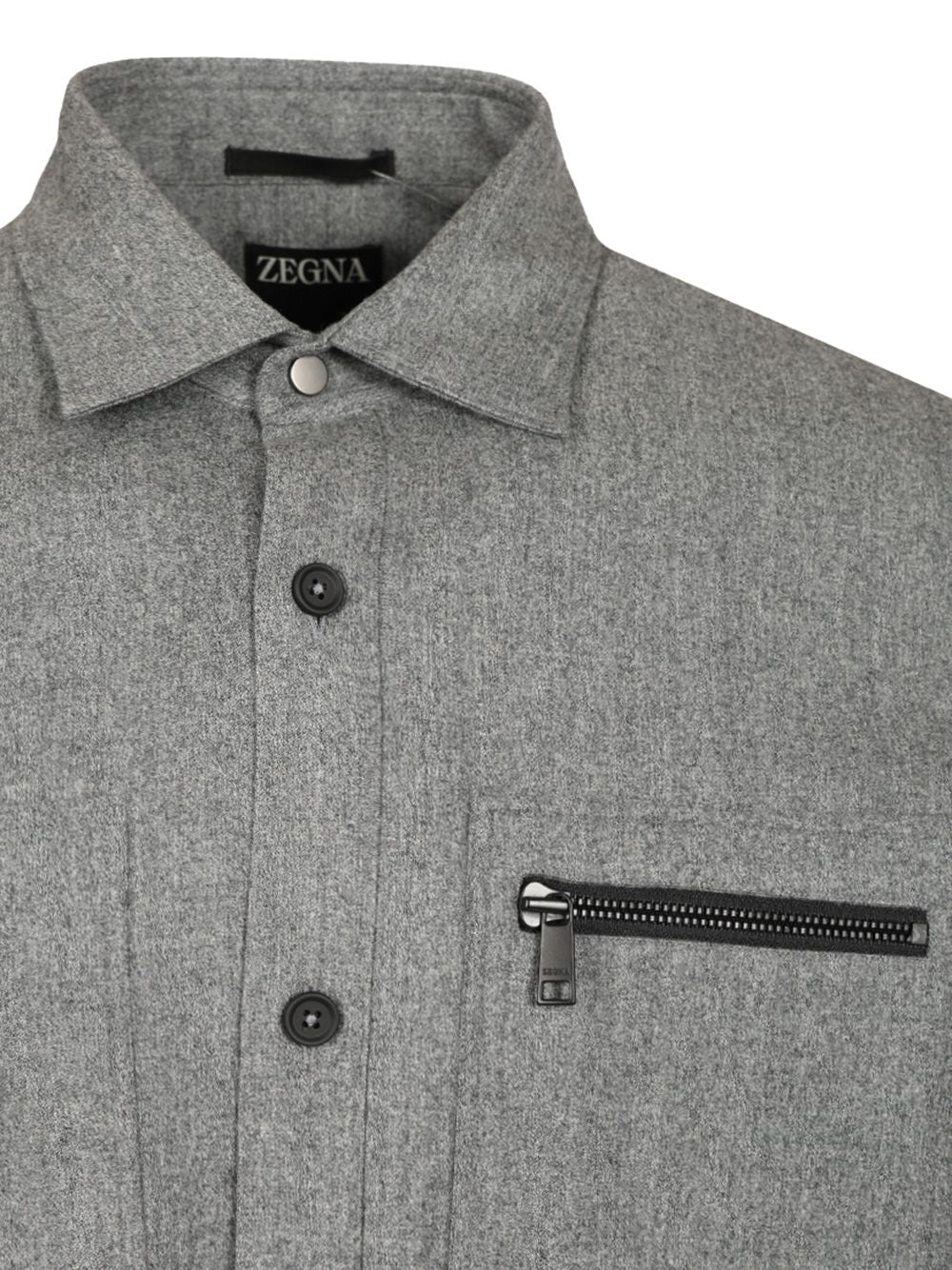Ermenegildo Zegna Techmerino™ Overshirt Shirts - Grey | dbcee0fb1305d3df8db50eacc0fecb8a01225eb0