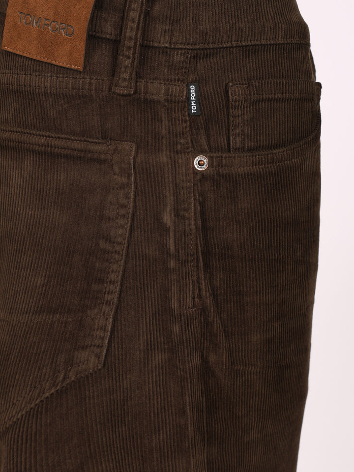 Tom Ford Velvet Trousers Jeans - Brown | 81d50e7970a4f1dd2647c3839a6e3b130cd08e87