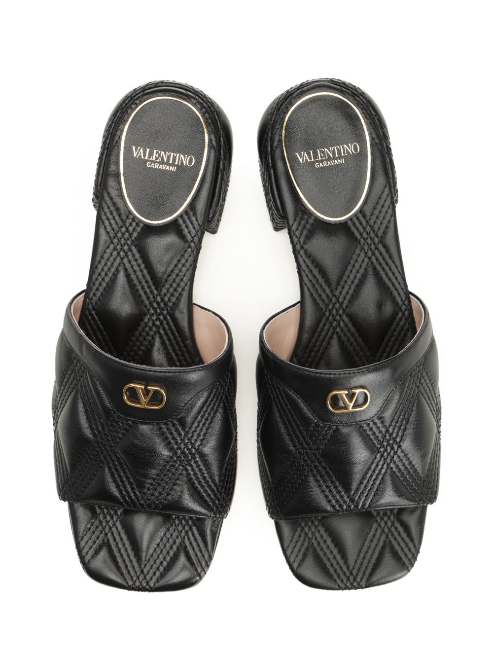 Valentino Garavani Quiltie 67 Sandals - Black | bd267fa5bc3fa71537514ed3c7c3c1db7c5cfb95