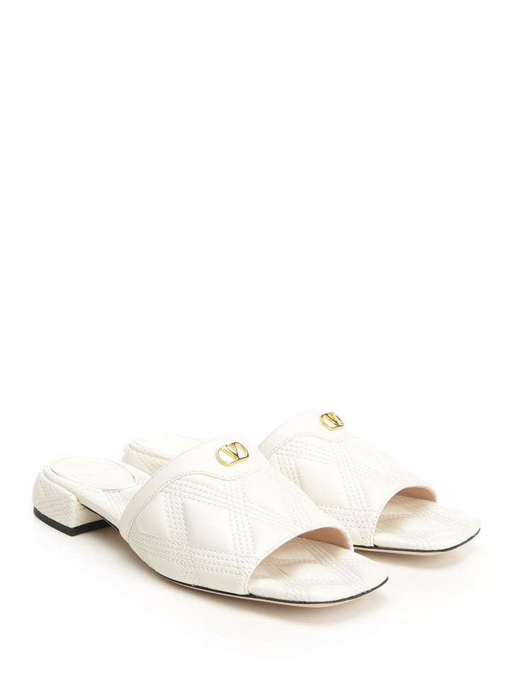 Valentino Garavani Quiltie 67 Sandals - White | cf50ddf1f5010c97b87fb5ff69af0770eaebc731