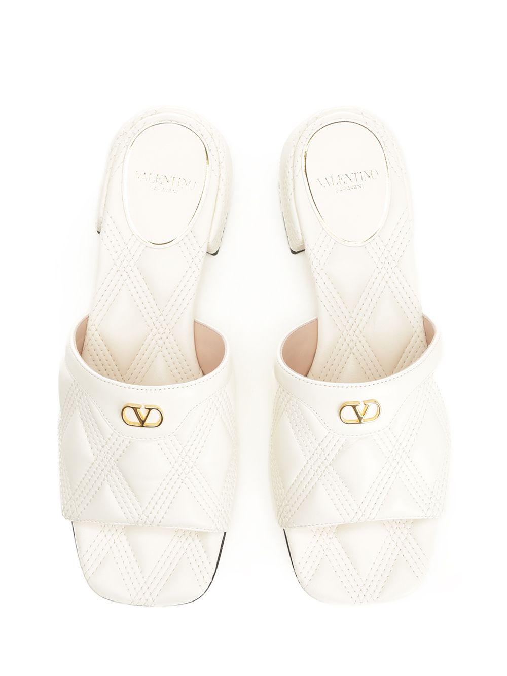 Valentino Garavani Quiltie 67 Sandals - White | 7686ce6e513555c96ce6e1585ff96d5d1ac4d73d