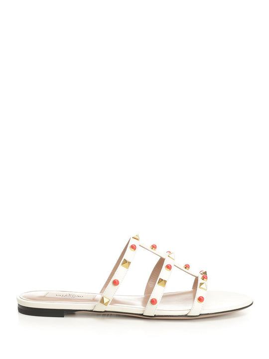 Rockstud Sandals White