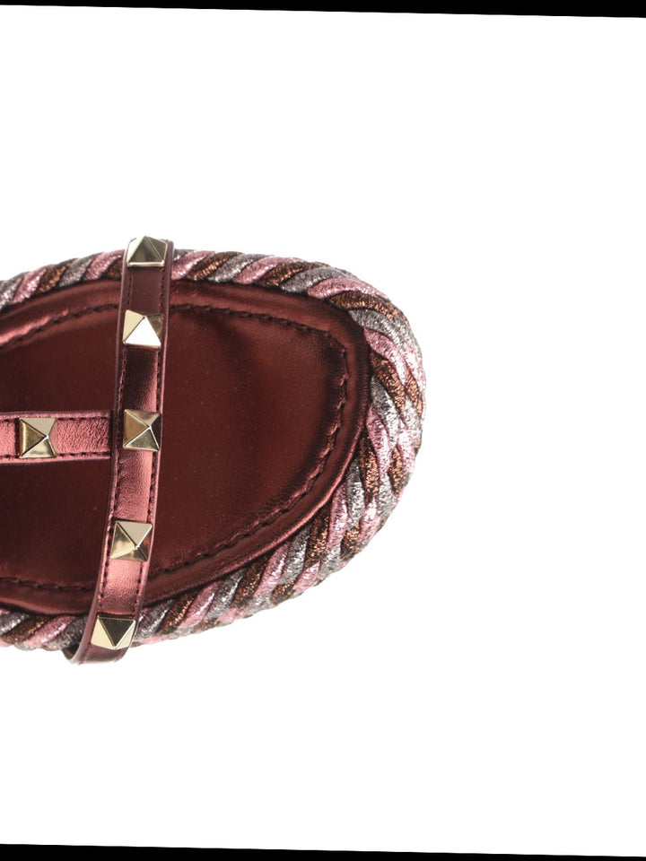 Valentino Garavani Metallic Calfskin Wedge Sandals - Violet | 95e11905d528ed4ecdc5247c1e1b40a443609a47