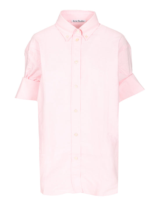 Short-Sleeved Tailored Shirt Shirts Rose