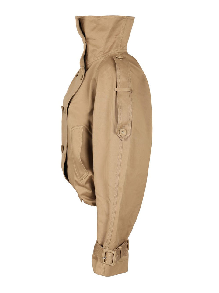 Acne Studios Twill Jacket Knitwear - Beige | 18086fb038529ac5153cc9536db48a67b6a4fbd8