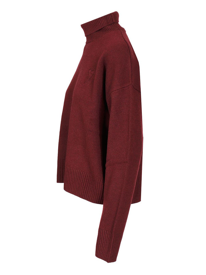 Ami Turtleneck Sweater Knitwear - Black | 037ba0165009d610937fe7ade3dd8436b20892df