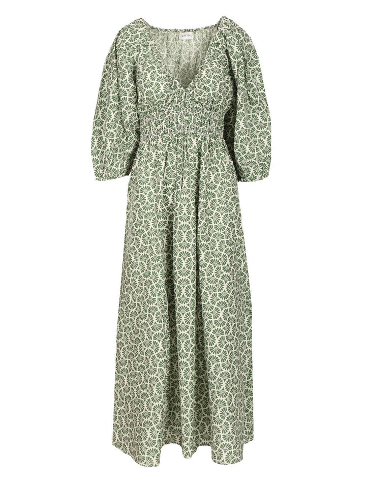 Matteau Shirred Dress Dresses - Green | fb99f11ea746af5c6ff0843548eba9161ada8217