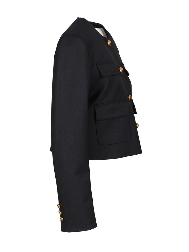 P.A.R.O.S.H. Gabardine Jacket Jackets - Blue | ae21b240c79238cdf654bc887fcca1e7f61445a2