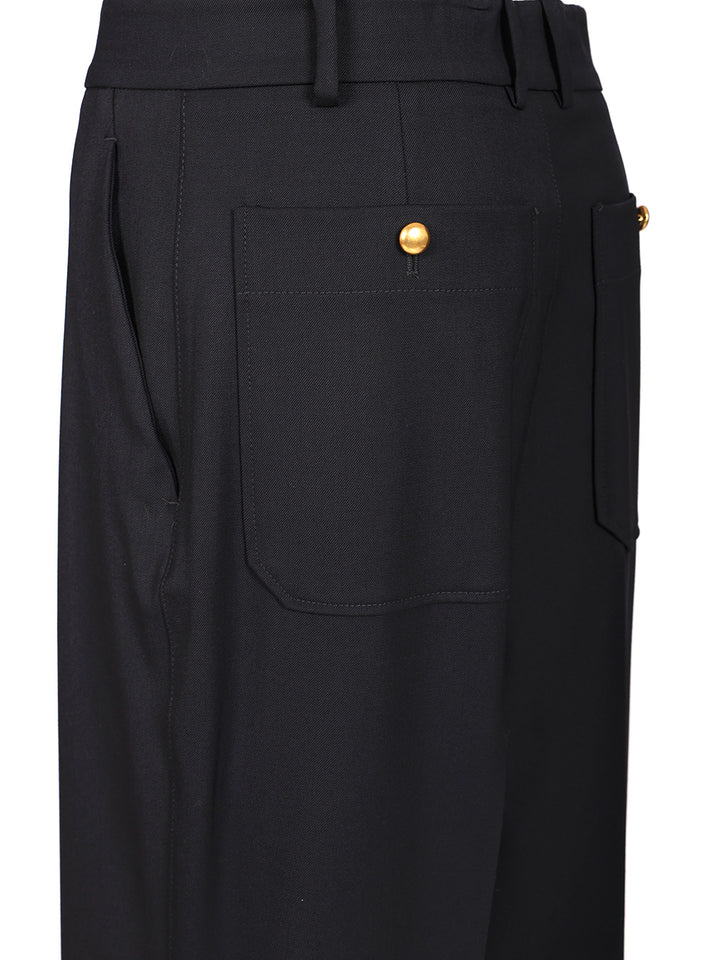 P.A.R.O.S.H. Wide-Leg Trousers - Blue | 8b0c26d84f876ce01ac0ff4936ce8c67b1f3d886