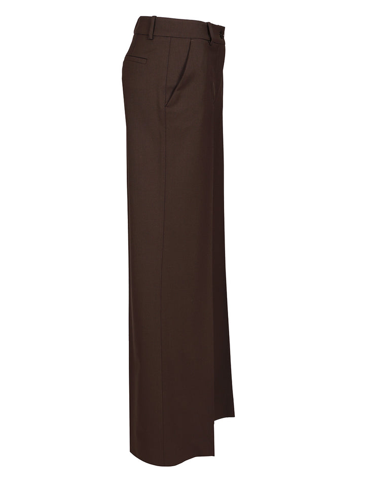 P.A.R.O.S.H. Palazzo Trousers - Brown | b1f72e267491aaf9727f5a5d3dbddd0a1c4c9952