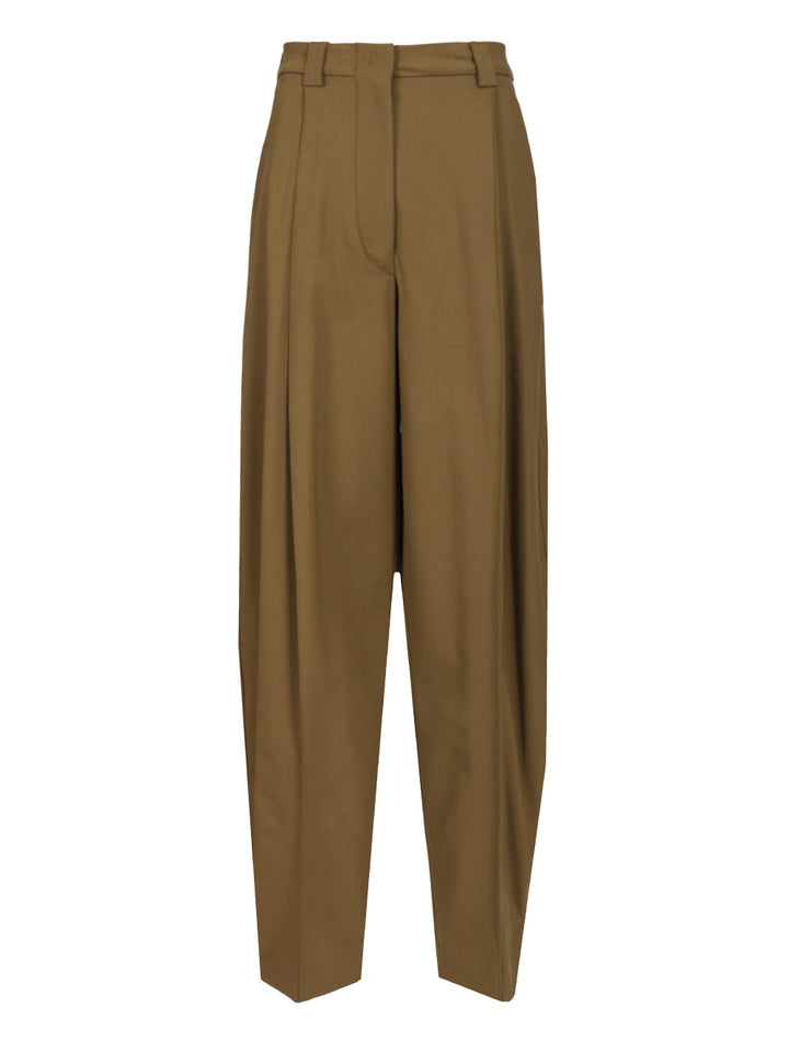 Thelatest Wide Trousers - Green | 2eef3a7bafa4ad4f9bff23cccf0f3d4fffb2b327