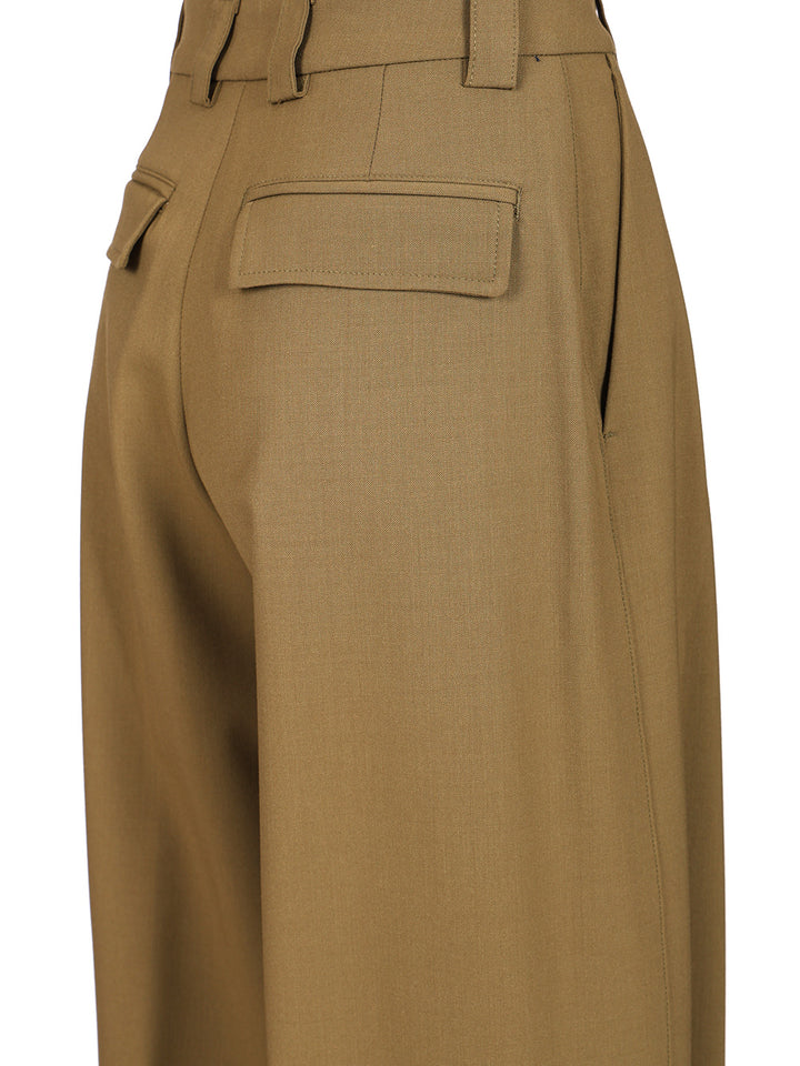 Thelatest Wide Trousers - Green | b790ef1c20ad270bfd7f1abb626204ec7ebd8860