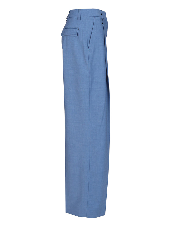 Thelatest Wide Trousers - Light blue | 3498f7e76e4fe50db2b55ebb6128e535fda2b5cd