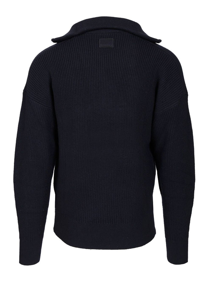 Marant Benny Zip-Up Turtleneck Sweater Polo shirt - Blue | f3e735da5051473c7aa2aa3b6392c2c735e7bfb3