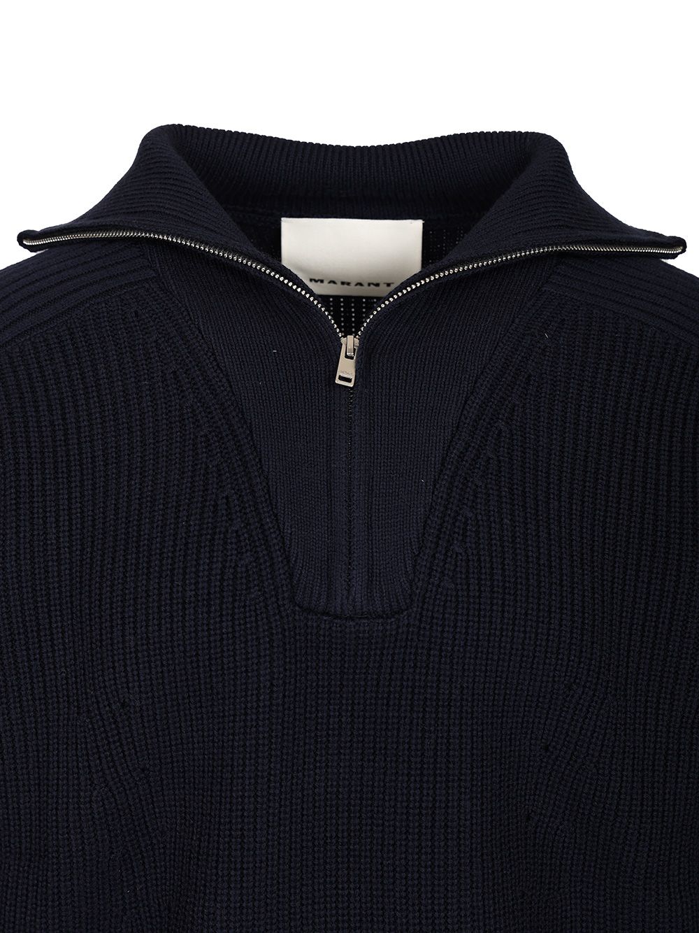 Marant Benny Zip-Up Turtleneck Sweater Polo shirt - Blue | 1852db8bf6e365aad3706d6fdb9afd36aac2a264