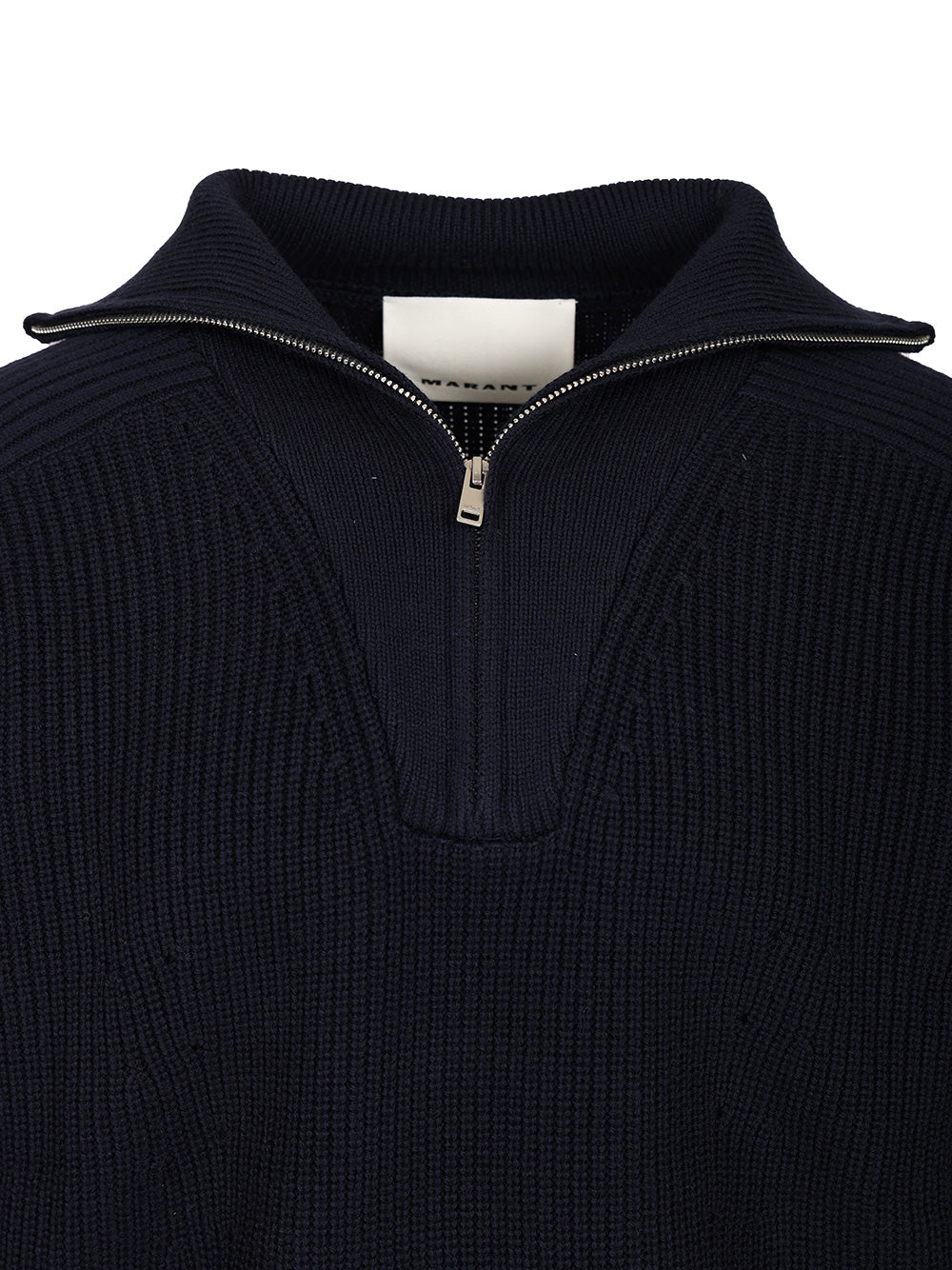 Marant Benny Zip-Up Turtleneck Sweater Polo shirt - Blue | 282560468f5f8bde62f03a9b8fe8e98ca75d82e3
