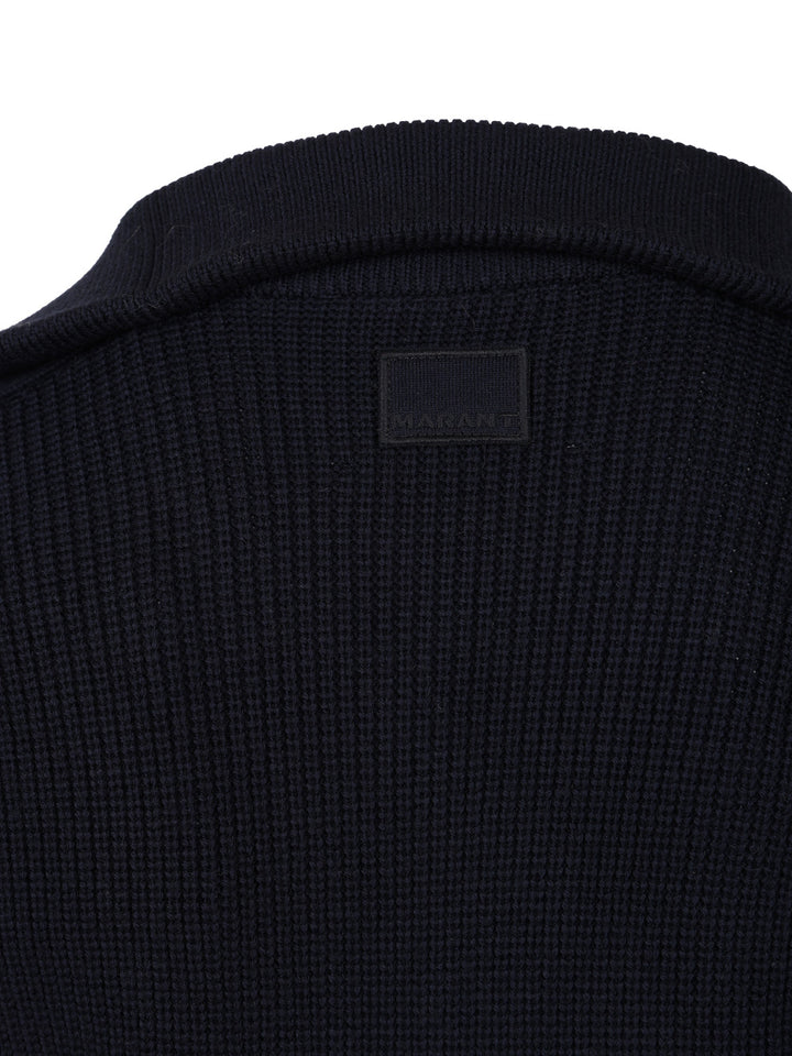 Marant Benny Zip-Up Turtleneck Sweater Polo shirt - Blue | 45d6297fdb0f3b21b07ce7d3b829c94c572fc90c