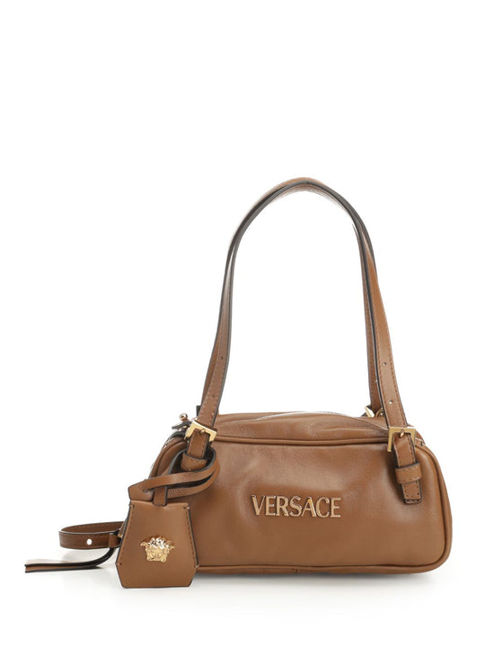 Versace Tag Shoulder Bags Brown