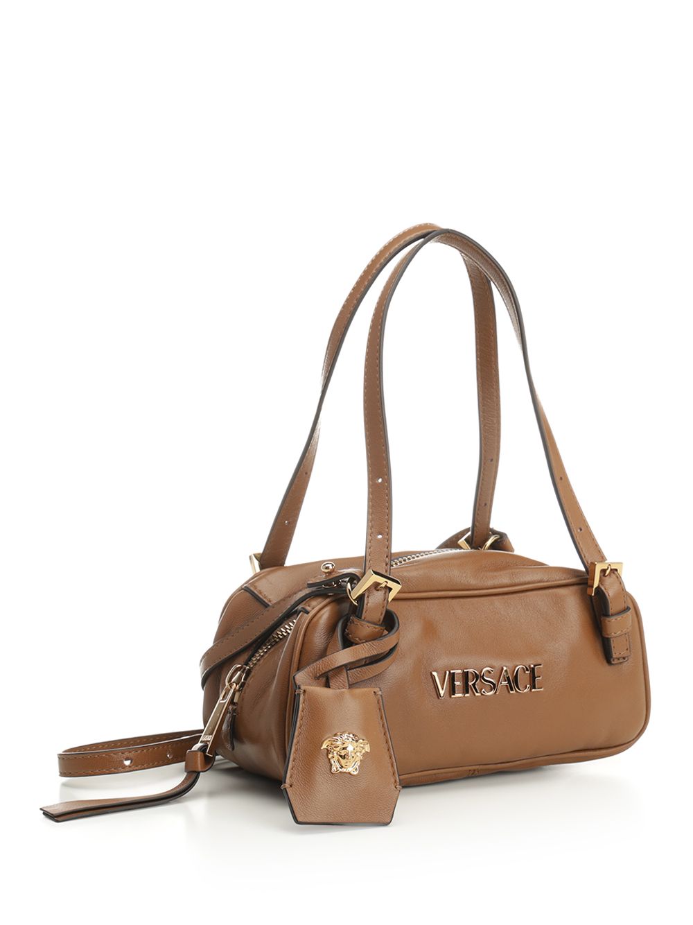 Versace Versace Tag Shoulder Bags - Brown | 47a0b8d4c77ef14f1ecd8d08a32df82b3597390c