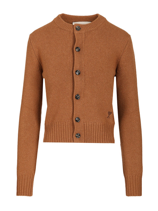 Wool And Cashmere Cardigan Knitwear Brown