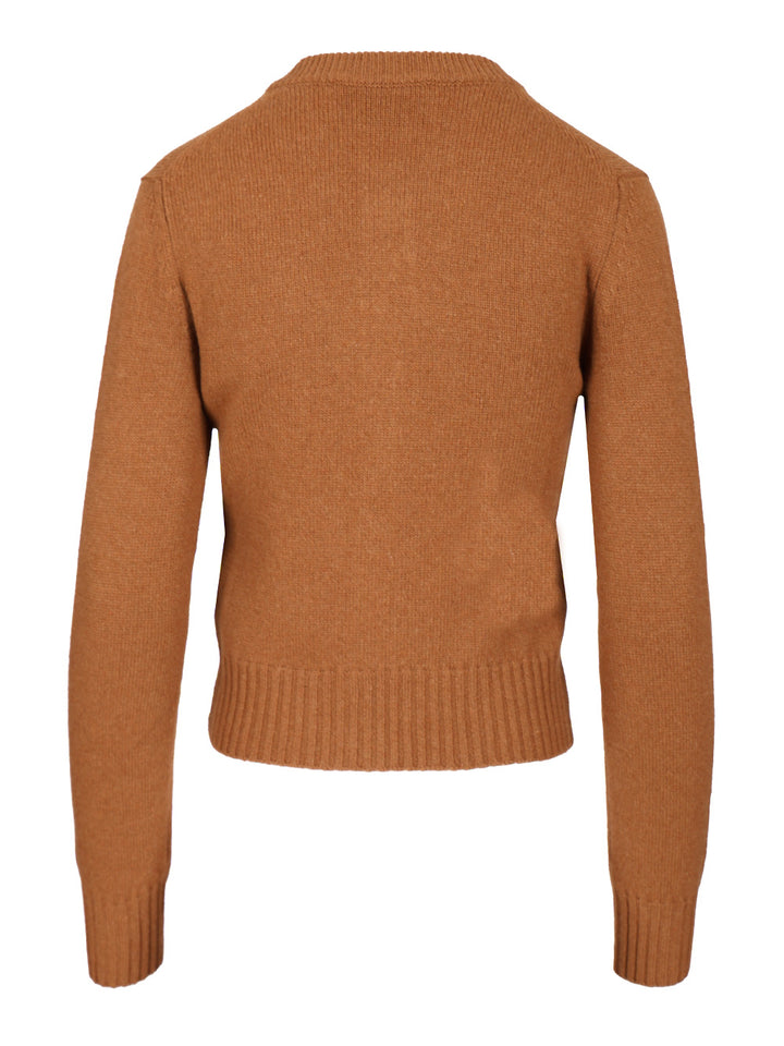 Ami Wool And Cashmere Cardigan Knitwear - Brown | 55c9e1dc965c07ee2eeee49b35847ab25277f4f2