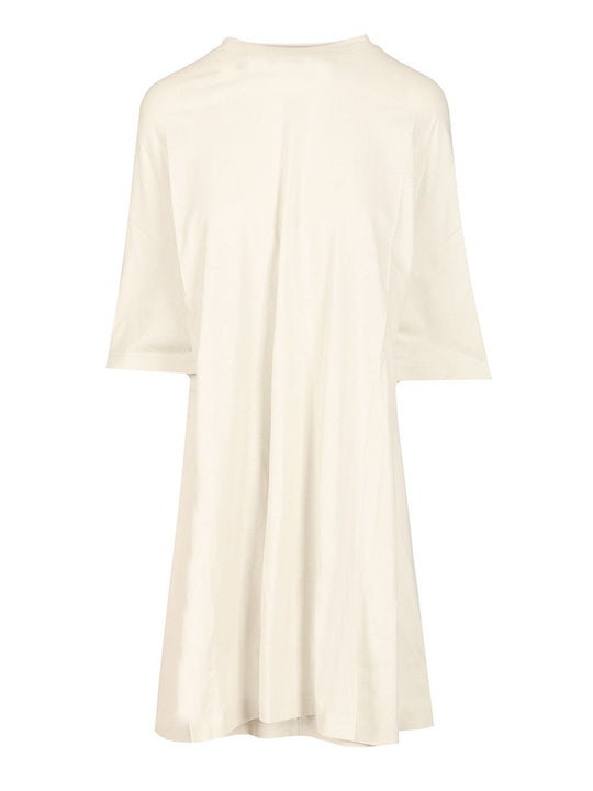 Semi-Fitted Dress Dresses White
