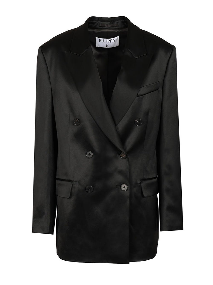 Filippa K Double-Breasted Blazer Jackets - Black | 185d32913874c1fb3e252cfb0be58ddff5bd745c