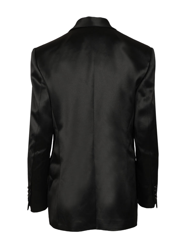 Filippa K Double-Breasted Blazer Jackets - Black | ec683eb8a6331f1ca91b7e504bdaca838ff36588