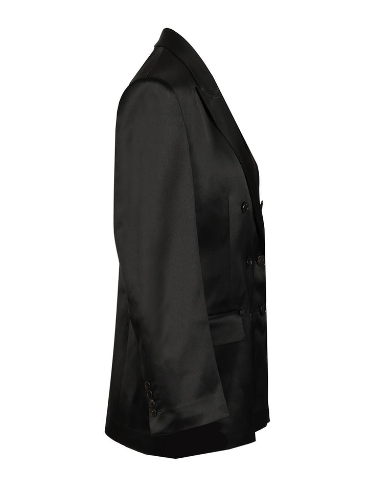 Filippa K Double-Breasted Blazer Jackets - Black | e8745ab012d17f30e6891889c66f3a910cd70118