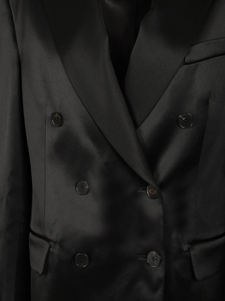 Filippa K Double-Breasted Blazer Jackets - Black | 19372c72331a6e8108f0f7f5e41e21bcb5e3822d